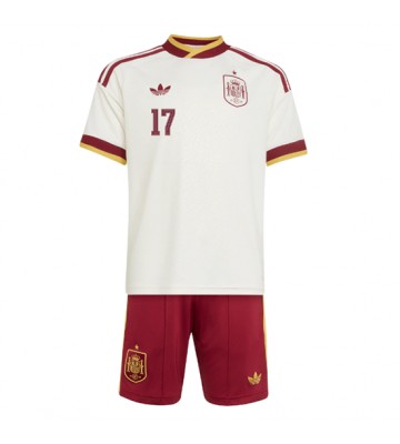 Spanien Nico Williams #17 Udebanetrøje Børn VM 2026 Kortærmet (+ Korte bukser)